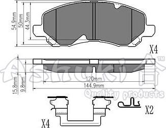 Ashuki 1080-6405 - Brake Pad Set, disc brake car-mod.net
