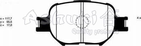 Ashuki 1080-1902 - Brake Pad Set, disc brake car-mod.net