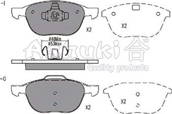 Ashuki 1080-3603 - Brake Pad Set, disc brake car-mod.net