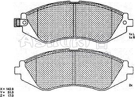 Ashuki 1080-2090 - Brake Pad Set, disc brake car-mod.net