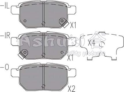 Ashuki 1083-4302 - Brake Pad Set, disc brake car-mod.net