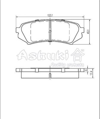 Ashuki 1083-2202 - Brake Pad Set, disc brake car-mod.net