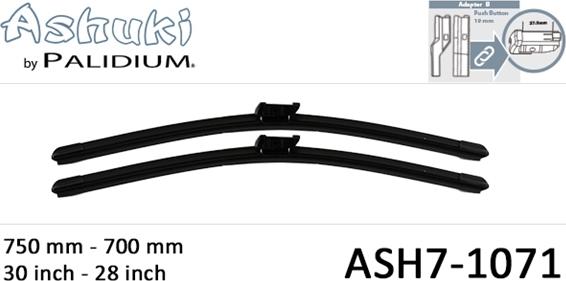 Ashuki ASH7-1071 - Wiper Blade car-mod.net
