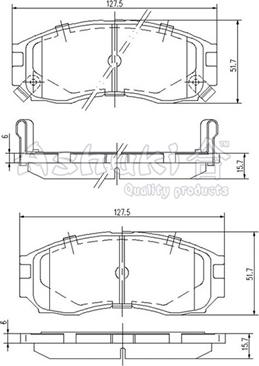 Ashuki C003-01 - Brake Pad Set, disc brake car-mod.net