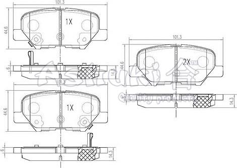 Ashuki C012-09 - Brake Pad Set, disc brake car-mod.net