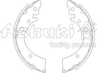 Ashuki H048-02 - Drum Brake Shoe Set car-mod.net