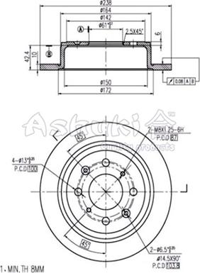 Ashuki H039-01 - Brake Disc car-mod.net