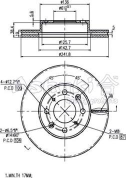 Ashuki H035-07 - Brake Disc car-mod.net