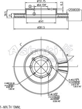 Ashuki H037-55 - Brake Disc car-mod.net