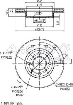 Ashuki H037-05 - Brake Disc car-mod.net
