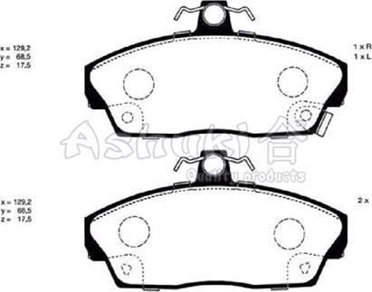 Ashuki H025-17 - Brake Pad Set, disc brake car-mod.net