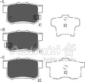 Ashuki H026-22 - Brake Pad Set, disc brake car-mod.net