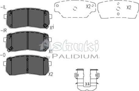 Ashuki I043-25 - Brake Pad Set, disc brake car-mod.net