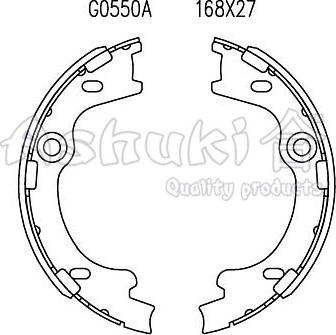 Ashuki I301-50 - Brake Shoe Set, parking brake car-mod.net