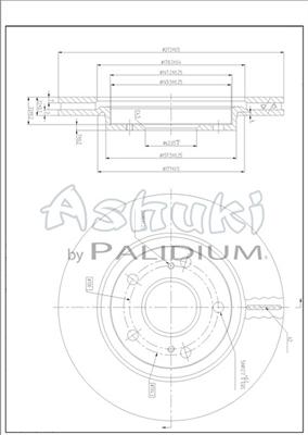 Ashuki K016-68 - Brake Disc car-mod.net
