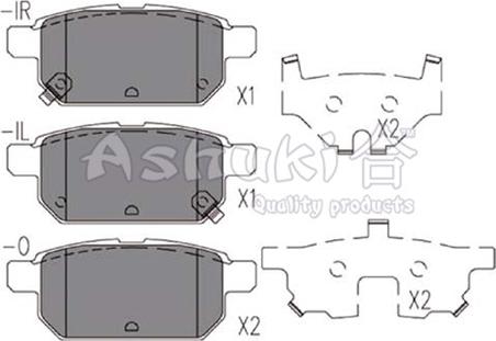 Ashuki K012-27 - Brake Pad Set, disc brake car-mod.net
