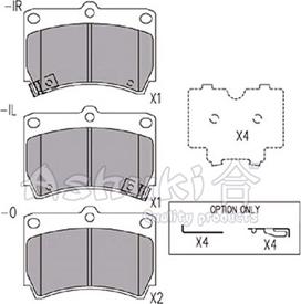 Ashuki M045-01 - Brake Pad Set, disc brake car-mod.net
