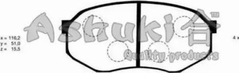 Ashuki M051-05 - Brake Pad Set, disc brake car-mod.net