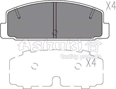 Ashuki M075-06 - Brake Pad Set, disc brake car-mod.net