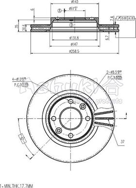 Ashuki N013-19 - Brake Disc car-mod.net