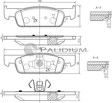 Ashuki P1-1447 - Brake Pad Set, disc brake car-mod.net