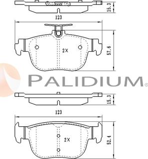 Ashuki P1-1608 - Brake Pad Set, disc brake car-mod.net