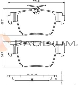 Ashuki P1-1607 - Brake Pad Set, disc brake car-mod.net