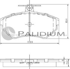 Ashuki P1-1091 - Brake Pad Set, disc brake car-mod.net