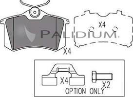 Ashuki P1-1000 - Brake Pad Set, disc brake car-mod.net