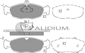 Ashuki P1-1015 - Brake Pad Set, disc brake car-mod.net