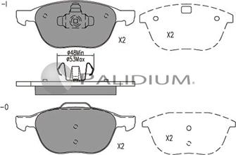 Ashuki P1-1023 - Brake Pad Set, disc brake car-mod.net