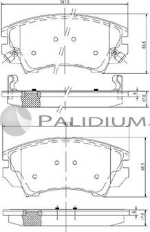Ashuki P1-1181 - Brake Pad Set, disc brake car-mod.net
