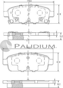 Ashuki P1-1129 - Brake Pad Set, disc brake car-mod.net