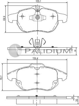 Ashuki P1-1125 - Brake Pad Set, disc brake car-mod.net