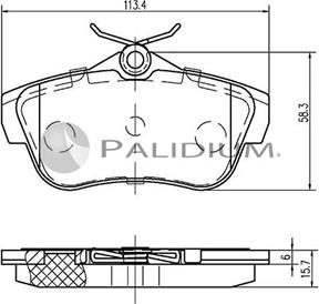 Ashuki P1-1178 - Brake Pad Set, disc brake car-mod.net