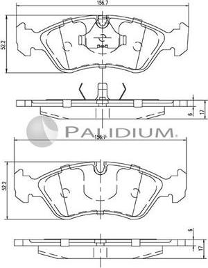 Ashuki P1-1311 - Brake Pad Set, disc brake car-mod.net
