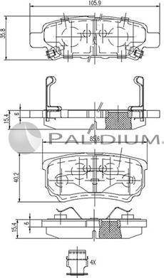 Ashuki P1-1292 - Brake Pad Set, disc brake car-mod.net