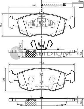 Ashuki P1-1254 - Brake Pad Set, disc brake car-mod.net