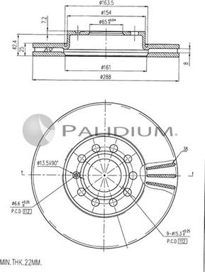 Ashuki P330-040 - Brake Disc car-mod.net