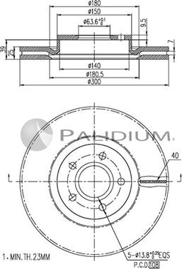 Ashuki P330-056 - Brake Disc car-mod.net