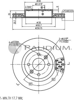 Ashuki P330-009 - Brake Disc car-mod.net