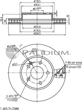 Ashuki P330-004 - Brake Disc car-mod.net