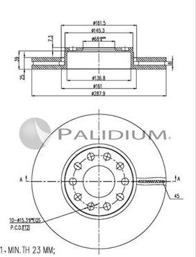Ashuki P330-006 - Brake Disc car-mod.net