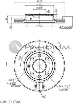 Ashuki P330-038 - Brake Disc car-mod.net