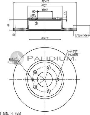 Ashuki P330-111 - Brake Disc car-mod.net