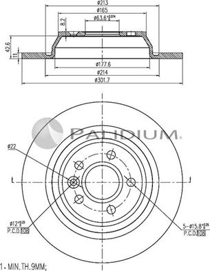 Ashuki P330-118 - Brake Disc car-mod.net