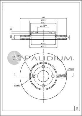 Ashuki P330-246 - Brake Disc car-mod.net