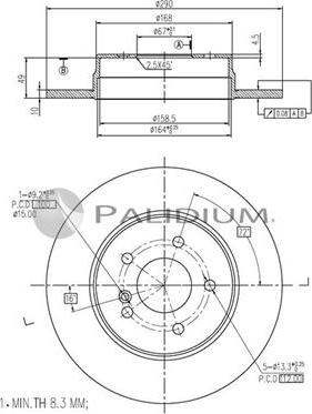 Ashuki P331-061 - Brake Disc car-mod.net