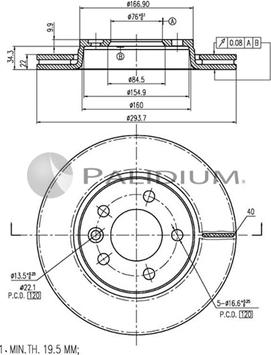Ashuki P331-004 - Brake Disc car-mod.net