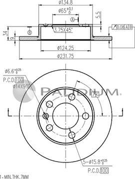 Ashuki P331-003 - Brake Disc car-mod.net